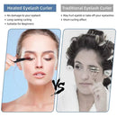 Mini Clip-Type USB Rechargeable Electric Heated Eyelash Curler 3 Temperature Modes 48 Hours Long Lasting Women Eye Makeup Tool