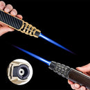 New JOBON Metal Outdoor Windproof Turbine Torch Strong Fire Power Blue Flame Straight Butane Gas Lighter Gas Kitchen BBQ Welding